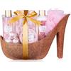 accentra A moment for you - Set da bagno in una bella pompa glitterata, 9 pezzi, set di bellezza di lusso, set da doccia - per un'esperienza rilassante SPA
