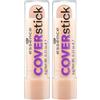 essence COVERstick correttore viso, opacizzante, correttivo del colore, opaca (6g) (Confezione da 2)