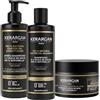 KERARGAN - Trio Anticaduta Ricino: Shampoo, Balsamo e Maschera - 3x250ml