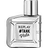 Replay - #TANK Plate for Him Eau de Toilette - Profumo uomo dal carattere Giovane, Fresco e dal tono Frizzante, Fragranza Legnosa - Speziata. Flacone da 30 Ml
