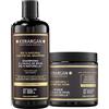 Kerargan - Duo Anti-Caduta Shampoo & Maschera all'Olio di Ricino per Capelli Secchi, Deboli, Devitalizzati - Stimola la Crescita - Senza Solfati, Silicone, OGM - 2x500 ml