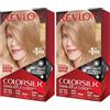 REVLON Colorsilk Colorazione Permanente Capelli Fai-da-te A Casa, Senza Ammoniaca E Arricchita Con Cheratina, 70 - Biondo Cenere Medio (Confezione da 2)
