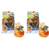 INKEE Bombe da bagno bambini con dinosauro sorpresa, bath bombs 100g profumo pesca e avocado, bombe bagno bambini naturali e idratanti (Confezione da 2)