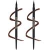Revolution Beauty London Makeup Revolution, Revolution Felt & Kohl Eyeliner, Brown (Confezione da 2)