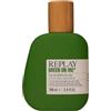 Replay Green On Me Man Eau de toilette uomo, 100 ml - Profumo da uomo speziato e legnoso con note di cardamomo, cannabis e sandalo - Fragranza fresca, naturale e avvolgente