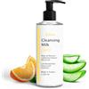 Oïléna Latte micellare detergente viso con Vitamina E e Aloe Vera 3 in 1 Struccante anti-macchie Detergente pori Latte idratante Contorno occhi Trucco waterproof e imperfezioni 200 ml
