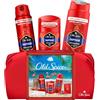 Old Spice Captain - Borsa da viaggio con deodorante a barra, spray e gel doccia