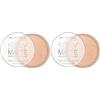 Rimmel London Cipria Compatta Stay Matte, Polvere Opacizzante a Lunga Tenuta per Pelli Grasse e Miste, 005 Silky Beige- 14 g (Confezione da 2)