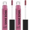 Catrice Cosmetics Catrice Shine Bomb Lip Lacquer, rossetto, n. 060, nude, a lunga durata, risultato immediato, lucido, intenso, vegano, senza olio, senza parabeni, senza particelle di microplastica, confezione da 2 (3