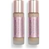 Revolution Beauty London Revolution Conceal & Define Foundation, Fondotinta Liquido a Lunga Tenuta con Finitura Opaca, Vegan & Cruelty-Free, 23ml, F7 (Confezione da 2)
