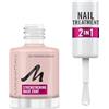 Manhattan Nail Treatment 2 in 1 Strengthening Base Coat, smalto trasparente per unghie rinforzanti, 12 ml
