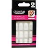 GLAM UP Glam'Up Paris - Unghie finte, copertura completa, facile da usare, 24 unghie finte per scatola + adesivi bifacciali, forma quadrata, XL, n. 3, francese, colore: bianco