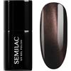 Semilac Smalto UV 965 Chocolate Gloss 7ml - Marrone profondo con caldo effetto magnetico Cat-Eye Gloss, collezione Inner Glow