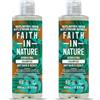 Faith in Nature Shampoo Naturale al Cocco, Idratante, Vegano e Non Testato su Animali, Senza SLS e Parabeni, Capelli Normali o Secchi, 400 ml (Confezione da 2)