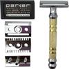Parker Safety Razor Parker Convertible - Doppia Testa Rasoio di sicurezza (aperti e chiusi pettine testa) e 5 Parker Lame da Rasoio