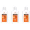 Ecran Sunnique - Latte protettivo solare UPF 50, protezione UVB + UVA e IR-A, rinforza le difese, protegge la pelle, idratazione 24h, formula con VitEox 80, per tutta la famiglia, confezione da 3 x