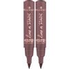 Essence Cosmetics Line N' Stain Tattoo Lip Liner, Lunga Durata, Definizione, Effetto Colorante, Colore Intenso, 2.5 ml (Confezione da 2)