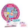 Colorbaby Barbie 48428 - Set per manicure e pedicure, con smalti, lime, adesivi e decalcomanie, separatore di dita, kit di bellezza per ragazze + 8 anni