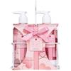 Accentra Set per la cura delle mani FROM MY HEART TO YOURS in cestello metallico decorativo, sapone per le mani da 290 ml e lozione per le mani da 290 ml arricchito con il profumo Blush Rose -