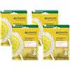 Garnier Maschera in Tessuto Skin Active Hydra Bomb, Idratante e Illuminante, Con Vitamina C e Acido Ialuronico, Per Pelli Spente e Non Uniformi, 28 g (Confezione da 4)