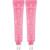 Essence Cosmetics The Super Peptide Glossy Lip Treatment, Levigante, con Vitamine, Curativo, Lucida, 10 ml (Confezione da 2)