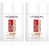 L'Oreal Paris L'Oréal Paris Fluido Anti-UV Revitalift Clinical, SPF 50+, Protezione Molto Alta, Con Vitamina C Antiossidante, 50 ml (Confezione da 2)