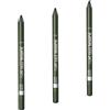 Rimmel London Matita Occhi Waterproof ScandalEyes - Kohl Kajal Verde, 006 Green (Confezione da 3)