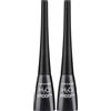 Wet n Wild, H2O Proof Felt Tip Liquid Eyeliner, Eyeliner Liquido Resistente all'Acqua e alle Macchie, Makeup Resistente all'Acqua, Duraturo, Formula Fluida e Pigmentata, Nero (Confezione da 2)
