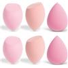 AiQInu 6pz Spugnette Trucco, Spugnetta Fondotinta, Spugnetta Trucco Make Up, Spugna Fondotinta per Miscelare Liquido Fondontinta Crema e Polvere