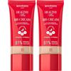 Bourjois Healthy Mix, 03 Beige, BB Cream, Copertura e idratazione per tutto il giorno, Vitamina C, E e B5, Formula vegana e clean, 30 ml (Confezione da 2)