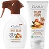 Omia, Kit Routine Solari con Trigger Solare SPF 30 e Crema Idratante Corpo a Base di Argan del Marocco, Formula Ecobio Idratante, Kit per Pelli Secche e Molto Secche, Protezione Resistente all'Acqua