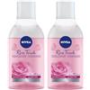 NIVEA Rose Touch - Liquido micellulare bifasico con acqua di rose per tutti i tipi di pelle, 400 ml (Confezione da 2)