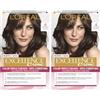 L'Oreal Paris L'Oreal Tintura per Capelli, Excellence Creme, 200 gr, 4 Castaño (Confezione da 2)