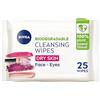 NIVEA 3 in 1, salviettine struccanti disattivanti biodegradabili, 25 pezzi