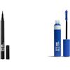 3INA MAKEUP - The 24h Pen Eyeliner 900 + The Color Mascara 850 - Eyeliner Nero Liquido Matte - Pennello Preciso - Mascara Colorato Blu con Cheratina Vegetale per Ciglia - Vegan - Cruelty Free