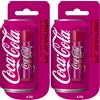 Lip Smacker Coca Cola Collection, Balsamo Labbra aromatizzato alla Coca Cola, Idratante e Rinfrescante, Confezione Blister Singola (Confezione da 2)