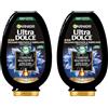 Garnier Ultra Dolce Carbone Magnetico, Balsamo Purificante e Idratante, 97% Origine Naturale, per Cute Grassa e Lunghezze Secche, Senza Siliconi, 250 ml (Confezione da 2)