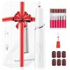 HOHAOO Set professionale per manicure, fresa elettrica per unghie, 15000 giri/min, velocità regolabile, pedicure, manicure per unghie in gel, gel acrilico, pedicure, set per manicure per principianti