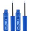 Essence Cosmetics Colour It Eyeliner Liquido, Lunga Durata, Ultra Pigmentato, Asciugatura Rapida, Colore Intenso, Opaca, 3 ml (Confezione da 2)