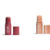 3INA MAKEUP - The No-Rules Stick 362 + The No-Rules Stick Highlighter 312 - Illuminante Oro Rosa Stick e Blush Rosa Stick con Acido ialuronico per Occhi Labbra e Guance - Vegan - Cruelty Free