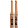 NYX Professional Makeup Correttore in Stick, Attenua, Corregge e Illumina, Tenuta fino a 12h, Arricchito con Acido Ialuronico, Pro Fix Stick, Tonalità: Cinnamon, 1,6 g (Confezione da 2)