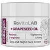 RevitaLAB - Crema giorno e notte idratante antietà con collagene, arricchita con acido ialuronico, L-Arginina, retinolo, olio di vinaccioli e filtro UVA/UVB, 50-65 anni, 50 ml