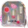 verybella Zainetto, Effetto Iridiscente, Chiusura a Cerniera, Parte Frontale Trasparente, Contiene 3 Smalti Colorati Peel Off, 1 Lip Gloss, 1 Lip Balm, 1 Blush, Comodo Porta Trucchi