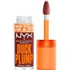 NYX Professional Makeup Gloss Rimpolpante, Altamente Pigmentato, Volume Immediato e Duraturo, Arricchito con Zenzero Piccante, Duck Plump, Tonalità: Wine Not?, 6,8 ml