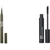 3INA MAKEUP - The Color Pen Eyeliner 759 + The 24h Level Up Mascara 900 - Eyeliner Verde 10h Lunga Durata + Mascara Nero Ciglia Lunghe - Definizione Estrema Volume Lunghezza - Vegan - Cruelty Free