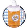 Accentra Dispenser 2in1 Sapone Liquido Mani & Gel Doccia a Forma di Boccale di Birra, Look Birra, 720 ml con Dosatore Schiuma, Profumo Betulla & Cedro, Idea Regalo per Uomini e Amanti della Birra