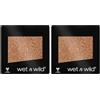 Wet n Wild - Color Icon Eyeshadow Glitter Single - Ombretto Glitter Brillante Singolo Ottone - Super Pigmentato, con Formula Idratante e Setosa - Vegan - Brass (Confezione da 2)