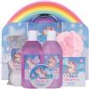 Accentra - Set regalo Magic Unicor per ragazze e donne - Set doccia 6 pezzi con bagno di schiuma, bomba da bagno, gel doccia, lozione per il corpo e altro ancora - Set per la cura con fragola e