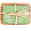 Accentra Herbal Spa - Set per la cura delle mani con portasapone in legno, 100 g di sapone, profumo limone e timo, verde/giallo, set regalo sapone, set decorativo per donne