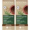 LOGONA Naturkosmetik Colorante vegetale Mogano Logona (rosso mogano) 100 g + 15 ml (Confezione da 2)